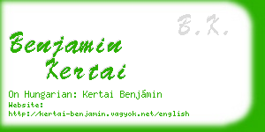benjamin kertai business card